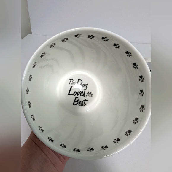 Portobello Bone China The Dog Loves Me Best Jumbo Mug Set - Picture 4 of 6